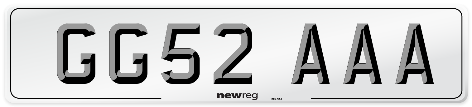 GG52 AAA Number Plate from New Reg